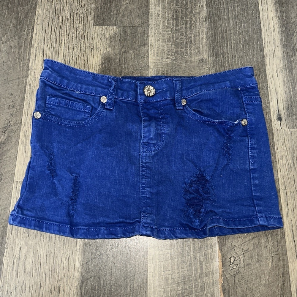 Machine Pour‎ Neuf Mode Denim Jean Skirt Mini Short Juniors Size S Cotton Blend